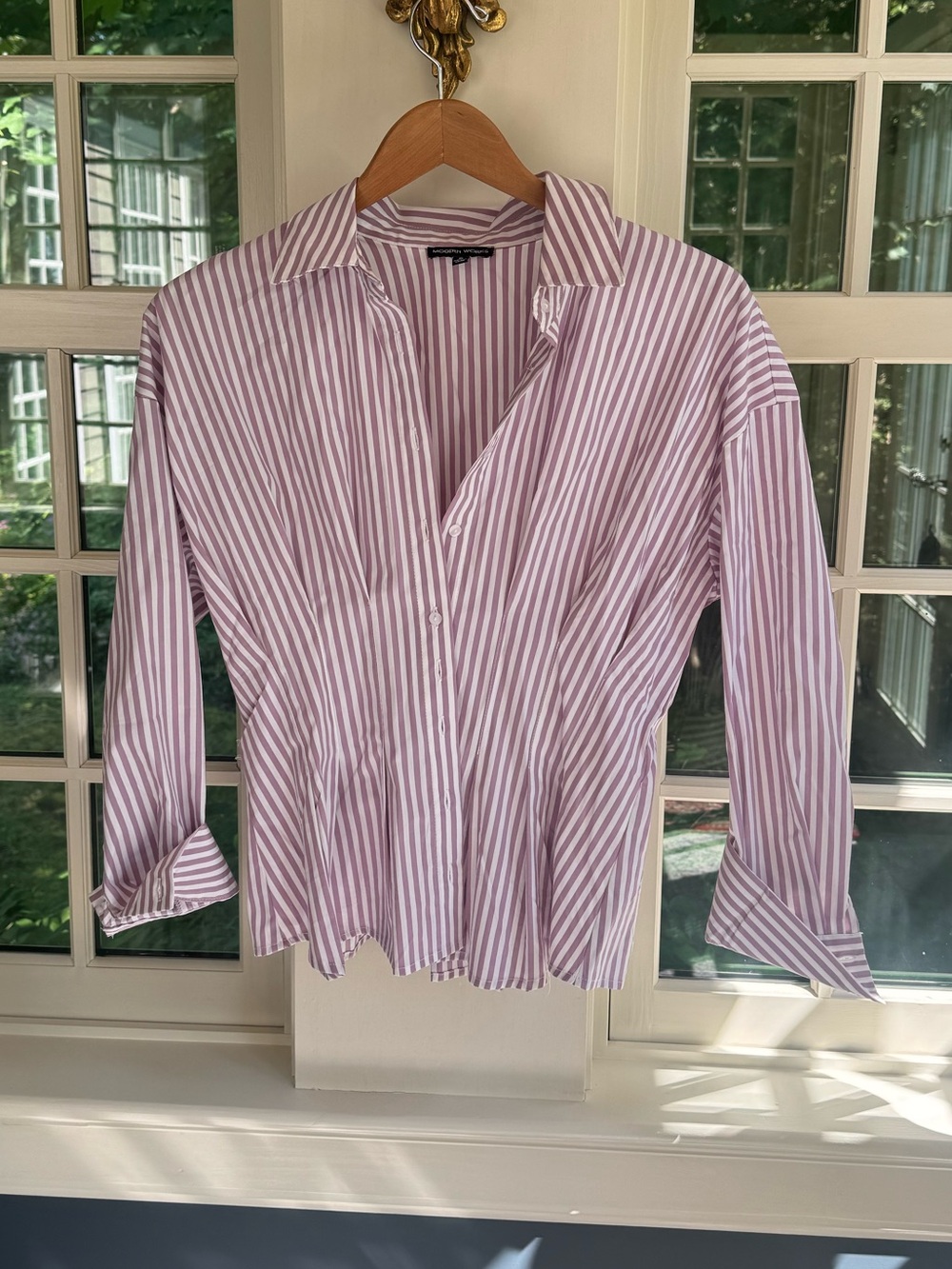 Modern Works Striped Button Up